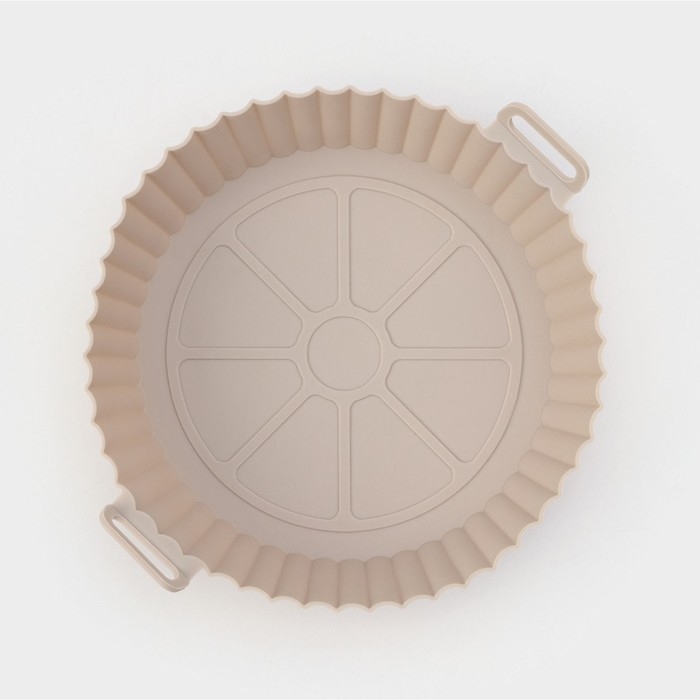 Форма для запекания в аэрогриле Доляна, силикон, d=21,5 см, цвет бежевый Форма для запекания в аэрогриле Доляна, силикон, d=21,5 см, цвет бежевый