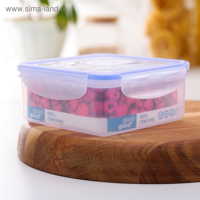 Контейнер пищевой 900 мл с герметичной крышкой , цвет МИКС Контейнер пищевой 900 мл с герметичной крышкой , цвет МИКС