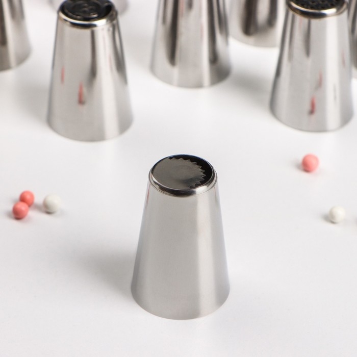 Набор насадок кондитерских Доляна, d=2,8 см, 12 шт Набор насадок кондитерских Доляна, d=2,8 см, 12 шт