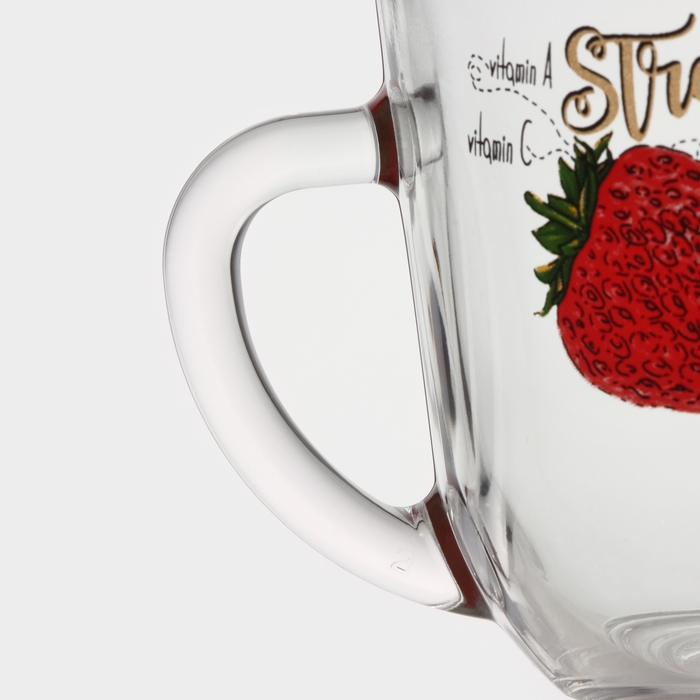 Кружка стеклянная «Полезные фрукты», 200 мл, рисунок МИКС