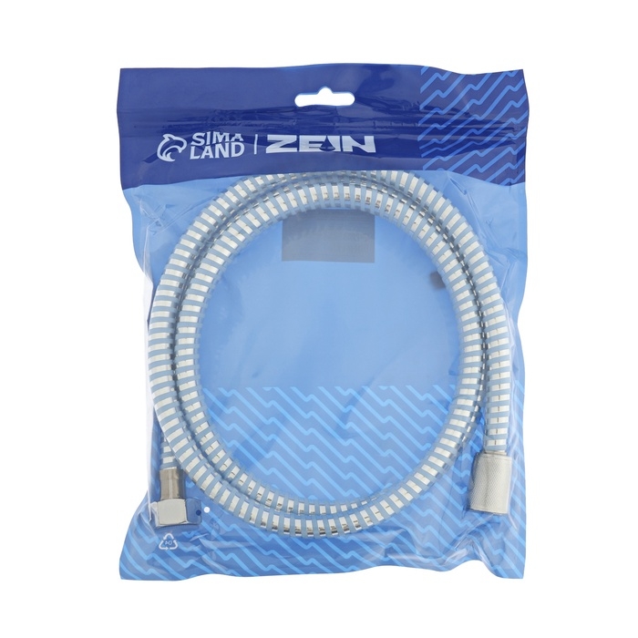 Душевой шланг ZEIN Z05PB, 150 см, с пластиковой конусообразной гайкой, ПВХ, голубой Душевой шланг ZEIN Z05PB, 150 см, с пластиковой конусообразной гайкой, ПВХ, голубой