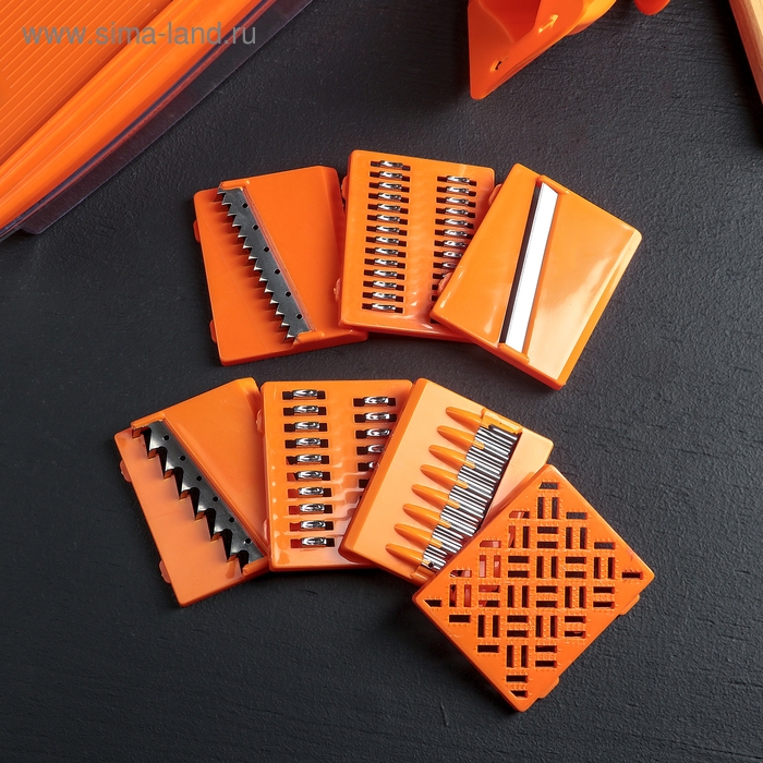 Набор для резки овощей №2,с 7 насадками, овощечисткой, овощедержателем и контейнером Набор для резки овощей №2,с 7 насадками, овощечисткой, овощедержателем и контейнером