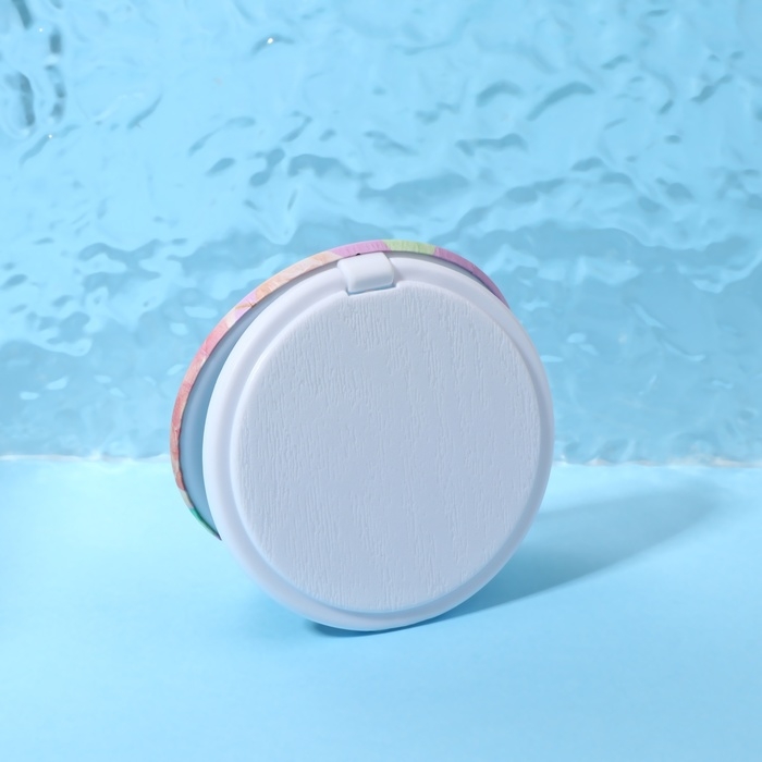 Зеркало складное «Цветы», d = 7,5 см, цвет розовый Зеркало складное «Цветы», d = 7,5 см, цвет розовый