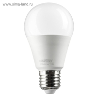 Лампа cветодиодная Smartbuy, E27, A60, 15 Вт, 4000 К, дневной белый свет