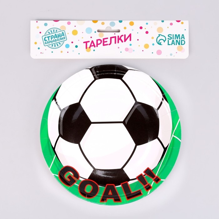 Тарелка бумажная «Гол!», набор, 6 шт
