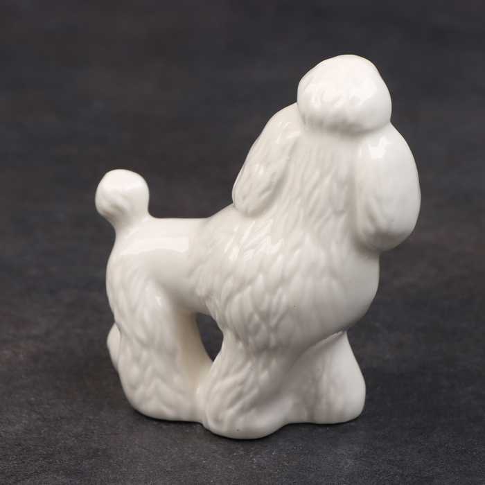 Статуэтка фарфоровая «Пудель белый», 10 см