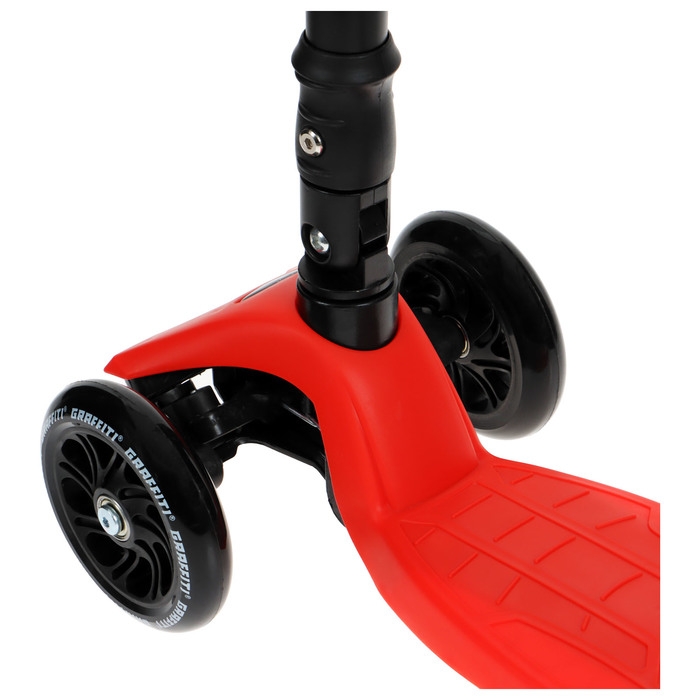 Самокат складной GRAFFITI Baby, колёса световые PU 120/70 мм, ABEC 7, цвет красный Самокат складной GRAFFITI Baby, колёса световые PU 120/70 мм, ABEC 7, цвет красный