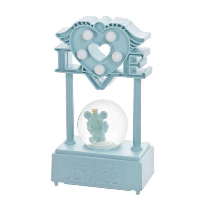 Ночник музыкальный Ночник музыкальный "Снежный шар" 5хLED от батареек 3ААА голубой 6,5х11х21см RISALUX