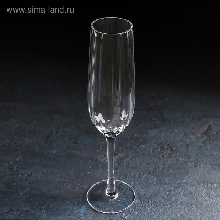 Бокал для шампанского стеклянный &laquo;Селибритис&raquo;, 180 мл, 7&times;24 см