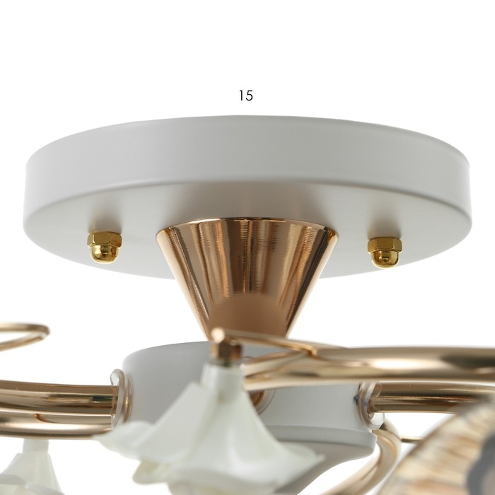 Люстра Люстра "Молла" 5хЕ27 40Вт бело-золотой 56х56х25 см BayerLux