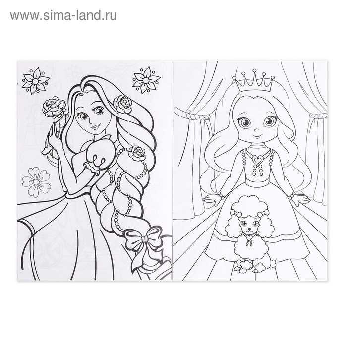 Раскраски набор «Для девочек», 4 шт. по 16 стр., формат А4 Раскраски набор «Для девочек», 4 шт. по 16 стр., формат А4