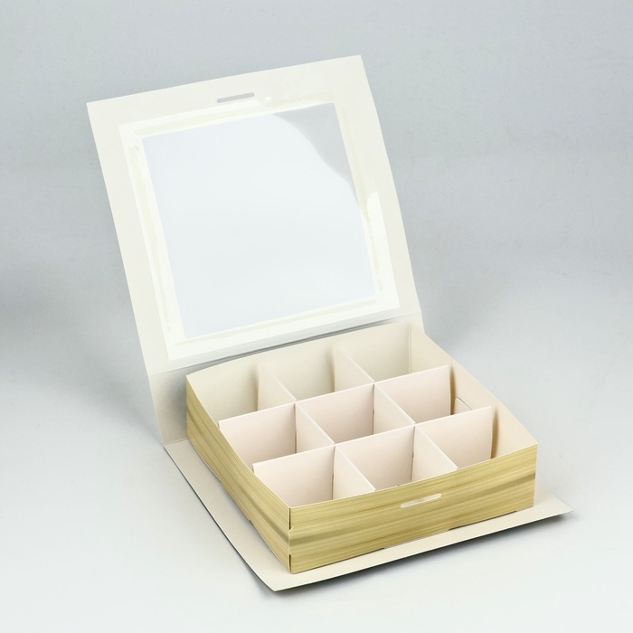 Коробка под 9 конфет с ячейками Eid Mubarak 14.5 х 13.5 х 3.5 см Коробка под 9 конфет с ячейками Eid Mubarak 14.5 х 13.5 х 3.5 см