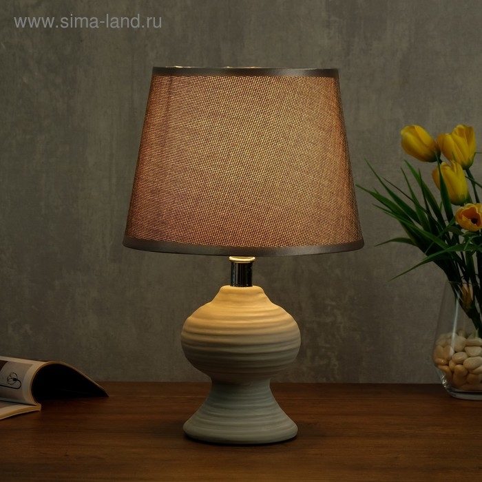 Лампа настольная 320617/1 E14 40Вт серый 19,5х19,5х32 см RISALUX