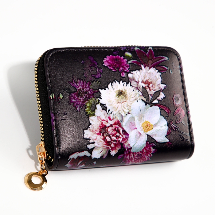 Кошелёк на молнии &laquo;Выбражулька&raquo;, цвет чёрный