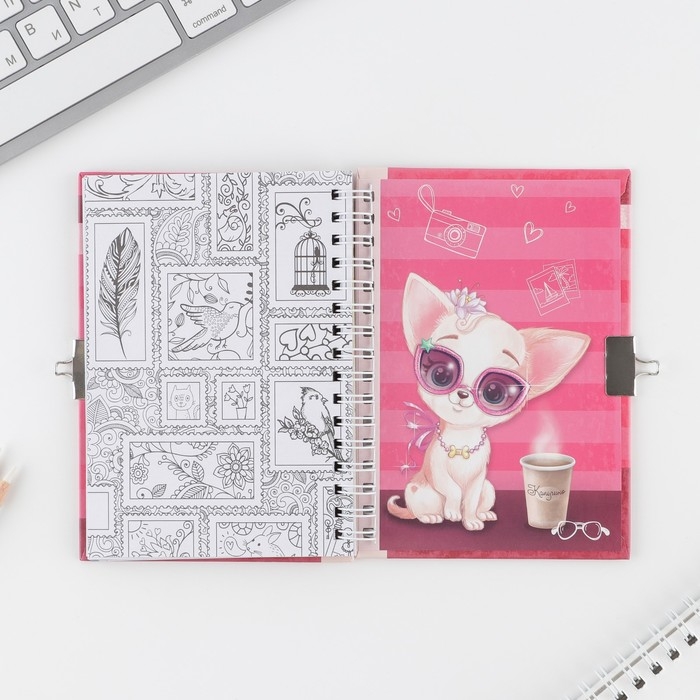 Анкета на замочке, в твердой обложке А6, 40 листов «Для стильных девчонок» Анкета на замочке, в твердой обложке А6, 40 листов «Для стильных девчонок»