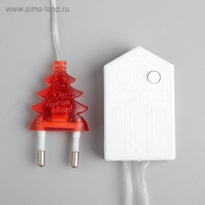 Гирлянда «Нить» 5 м с насадками «Шарики красные», IP20, прозрачная нить, 30 LED, свечение красное, 8 режимов, 220 В Гирлянда «Нить» 5 м с насадками «Шарики красные», IP20, прозрачная нить, 30 LED, свечение красное, 8 режимов, 220 В