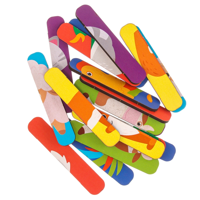 Головоломка. Собери 6 картинок «Ферма», двусторонние палочки Головоломка. Собери 6 картинок «Ферма», двусторонние палочки