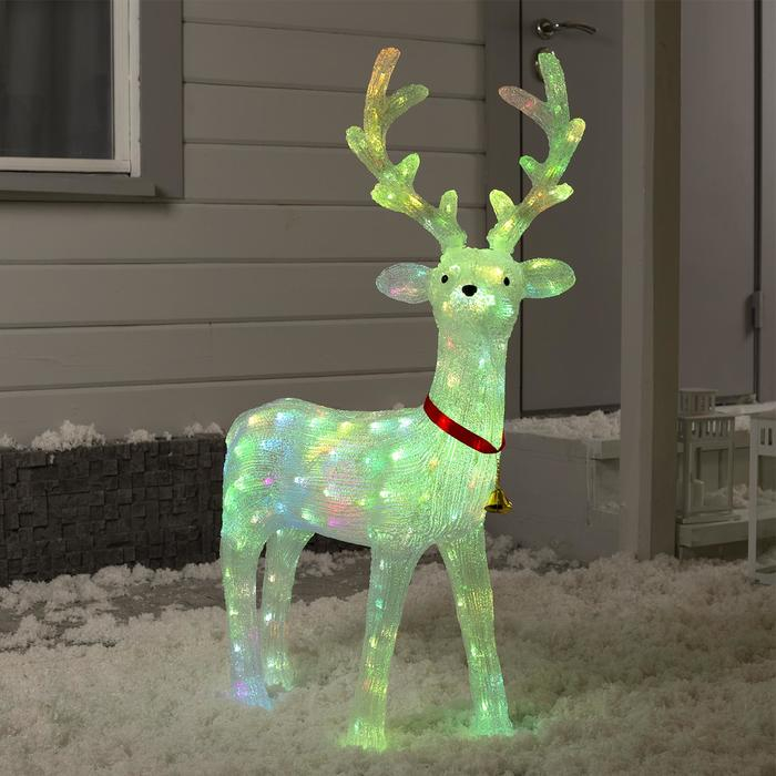 Светодиодная фигура «Олень» 57 × 90 × 25 см, акрил, 40 LED, 220 В, свечение мульти (RGB) Светодиодная фигура «Олень» 57 × 90 × 25 см, акрил, 40 LED, 220 В, свечение мульти (RGB)