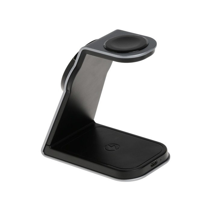 Беспроводное зарядное устройство T3, 3 в 1, 15 Вт + 5 Вт + 5 Вт,  MagSafe, серебристое Беспроводное зарядное устройство T3, 3 в 1, 15 Вт + 5 Вт + 5 Вт,  MagSafe, серебристое