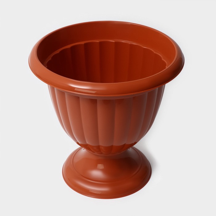 Кашпо уличное на ножке «Жасмин», 9 л, цвет коричневый