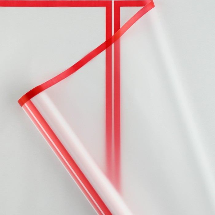 Плёнка для цветов матовая упаковочная «Кайма» красная 0,5х9 м Плёнка для цветов матовая упаковочная «Кайма» красная 0,5х9 м