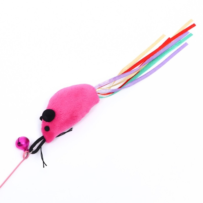 Дразнилка-удочка  Дразнилка-удочка "Мышка", со стальной проволокой, 110 см