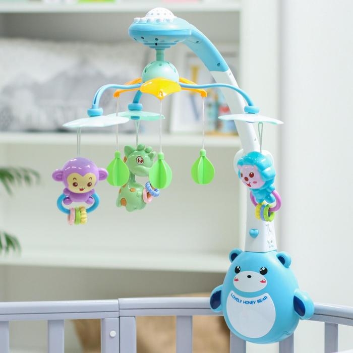 Мобиль музыкальный на кроватку «Мишка. Африка», проектор, пульт, цвет МИКС Мобиль музыкальный на кроватку «Мишка. Африка», проектор, пульт, цвет МИКС