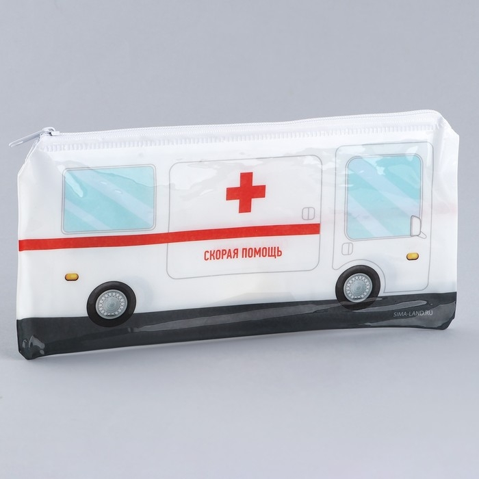 Аптечка дорожная плоская  Аптечка дорожная плоская "Скорая помощь", 20,5*9,5 см,