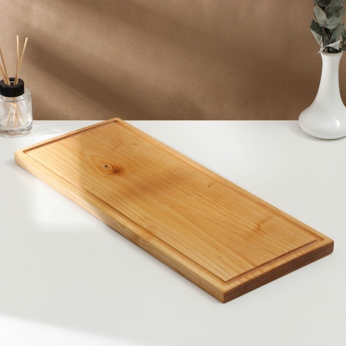 Доска разделочная деревянная с кровостоком Adelica, 50×20×2 см, покрыта маслом, цельная берёза Доска разделочная деревянная с кровостоком Adelica, 50×20×2 см, покрыта маслом, цельная берёза