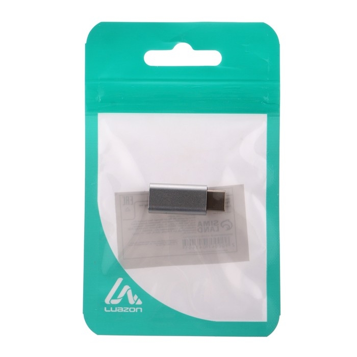 Переходник Luazon LE-017, с Lightning на Type-C, 1 шт, серебристый Переходник Luazon LE-017, с Lightning на Type-C, 1 шт, серебристый