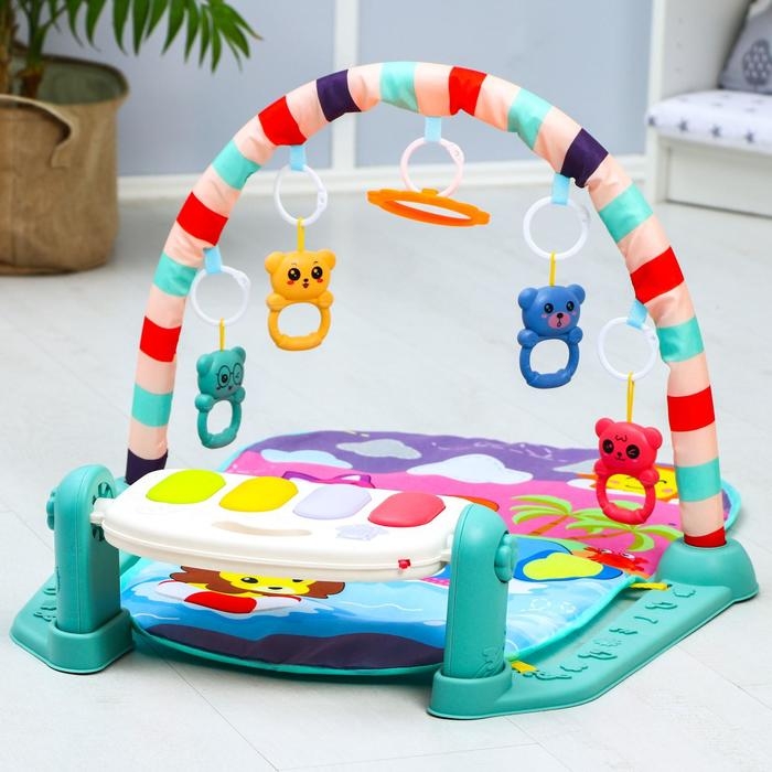 Развивающий музыкальный коврик «Пляж», 73x48 см. Развивающий музыкальный коврик «Пляж», 73x48 см.