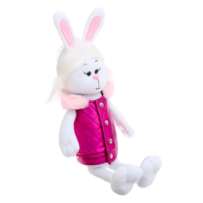 Мягкая игрушка «Зайка Зефирка в жилетке», 25 см
