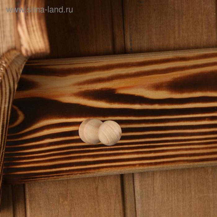 Полка вешалка обожжённая, 3 крючка, 43×27×17 см Полка вешалка обожжённая, 3 крючка, 43×27×17 см