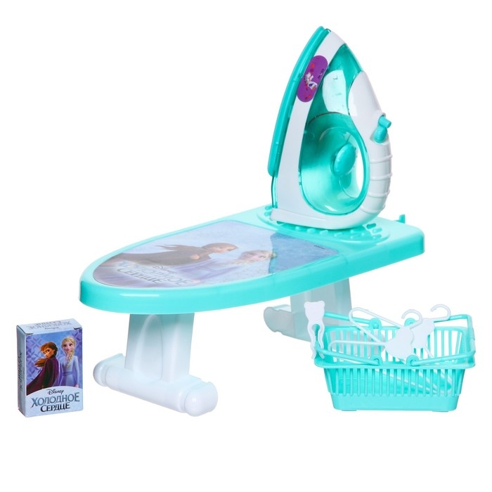 Набор бытовой техники Frozen, Холодное сердце: утюг, доска, корзина, вешалки Набор бытовой техники Frozen, Холодное сердце: утюг, доска, корзина, вешалки