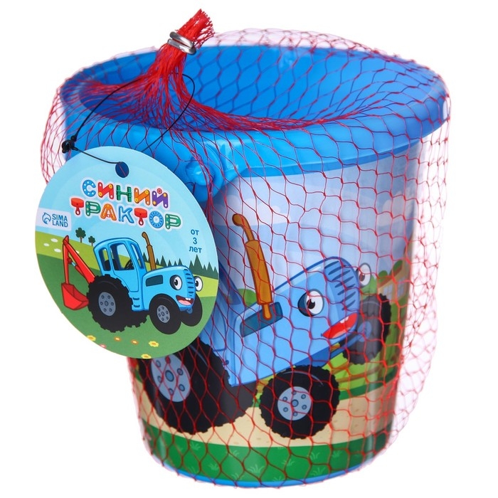 Ведро для игры с песком, Синий трактор, 1 л Ведро для игры с песком, Синий трактор, 1 л