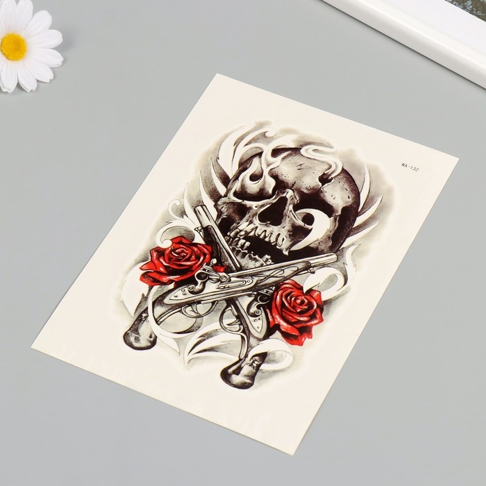 Татуировка на тело цветная Татуировка на тело цветная "Конец дуэли" 26,1х14,6 см