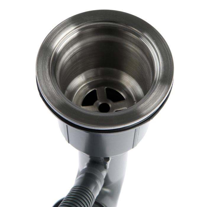 Мойка кухонная AFLORN AF96050F, врезная, S=3,0 и 0,8 мм, 60х50х20 см, сифон, графит Мойка кухонная AFLORN AF96050F, врезная, S=3,0 и 0,8 мм, 60х50х20 см, сифон, графит