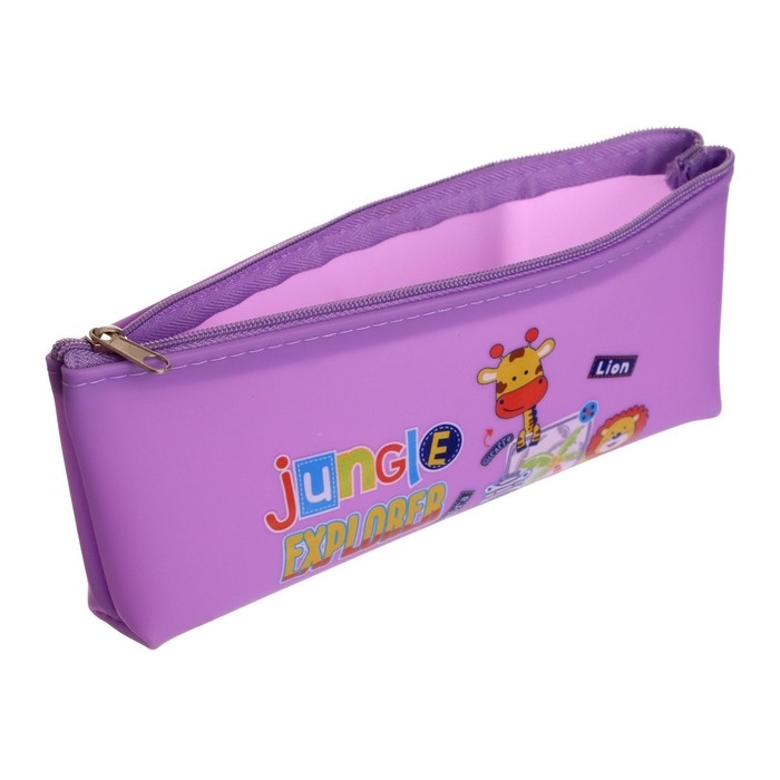 Пенал школьный на молнии Пенал школьный на молнии "Зверушки", МИКС