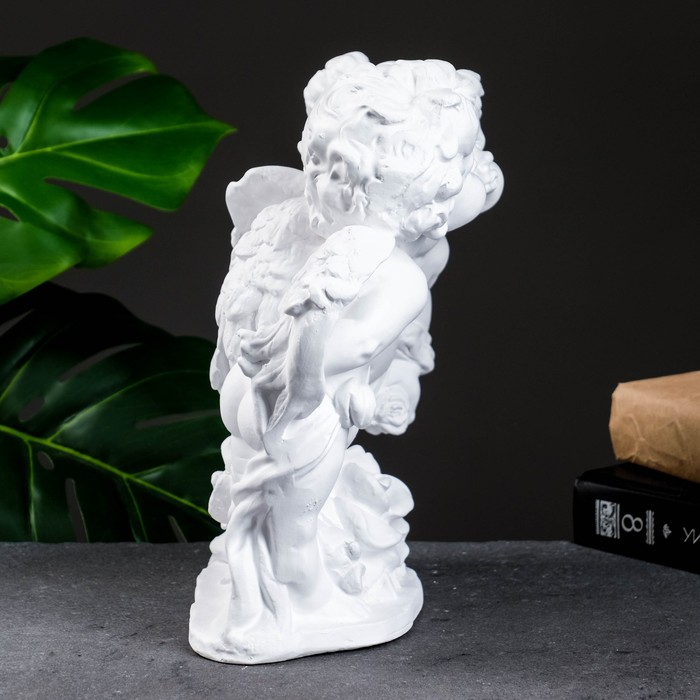 Фигура Фигура "Ангел и Фея с розой" белый 12х26х24см