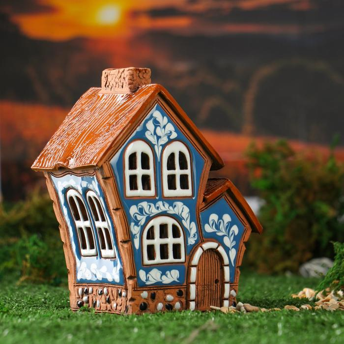 Аромалампа Домик «Двойной», 16 см, ручная работа, микс, Аромалампа Домик «Двойной», 16 см, ручная работа, микс,