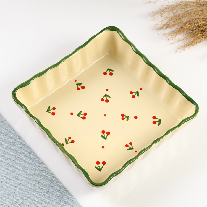 Емкость для запекания Емкость для запекания "Волна квадратная" 0,9л / 6х20х20см, кантри