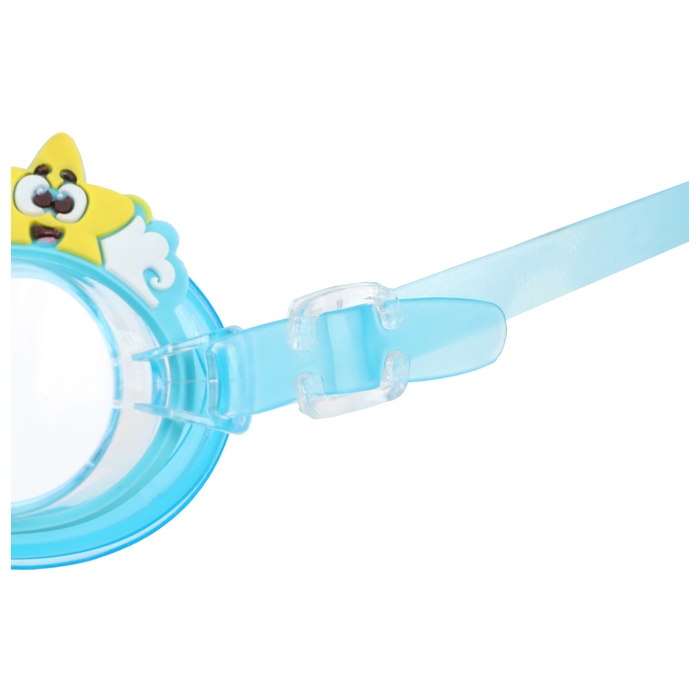 Очки для плавания детские «На волне» «Морской мир», беруши, цвет голубой Очки для плавания детские «На волне» «Морской мир», беруши, цвет голубой
