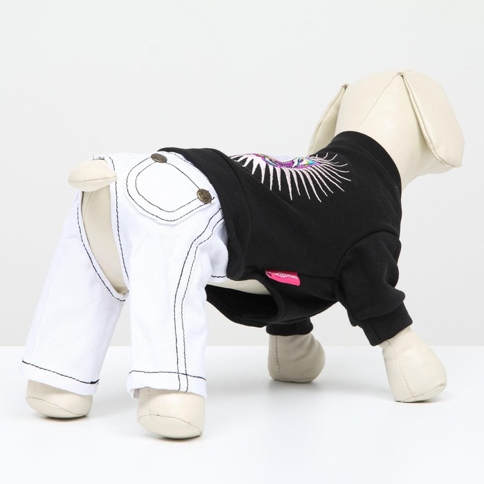 Комбинезон Комбинезон "Единорог", размер 16 (ДС 36 см, ОГ 46 см, ОШ 35 см), чёрно-белый