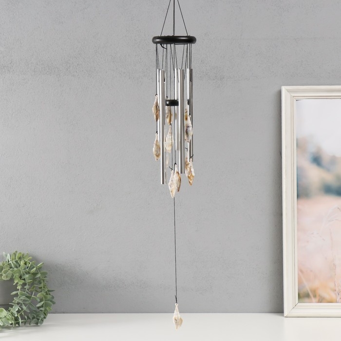 Музыка ветра металл, дерево "Музыка моря" 5 трубок 60х9х9 см