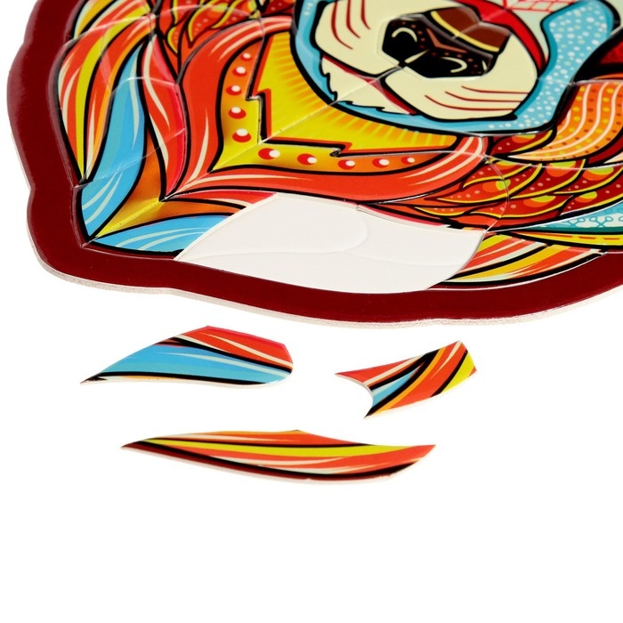 Фигурный пазл в рамке «Лиса», на подложке, 65 деталей Фигурный пазл в рамке «Лиса», на подложке, 65 деталей