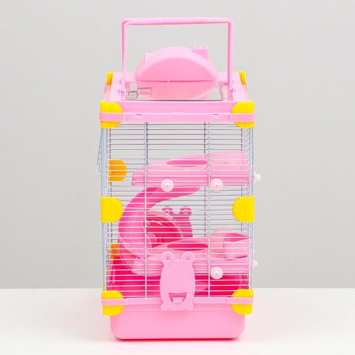 Клетка для грызунов Клетка для грызунов "Пижон", 31 х 24 х 46 см, розовая