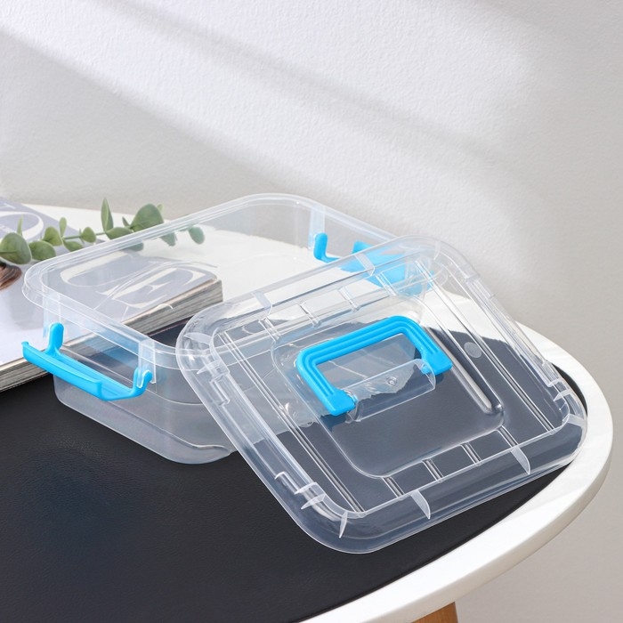 Контейнер для хранения, крышка с ручкой на защёлке, 20×15×7,5 см, цвет МИКС Контейнер для хранения, крышка с ручкой на защёлке, 20×15×7,5 см, цвет МИКС