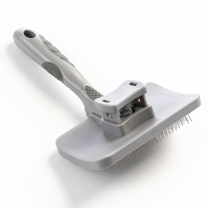 Пуходёрка с самоочисткой без капель увеличенная, 10,5 х 16,5 см, серая Пуходёрка с самоочисткой без капель увеличенная, 10,5 х 16,5 см, серая