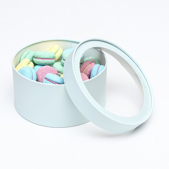 Подарочная коробка Подарочная коробка "Frilly" лагуна, завальцованная с окном, 21 х 11 см