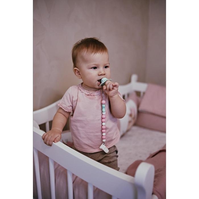 Соска - пустышка силиконовая классическая, от 3 мес., с колпачком, цвет МИКС